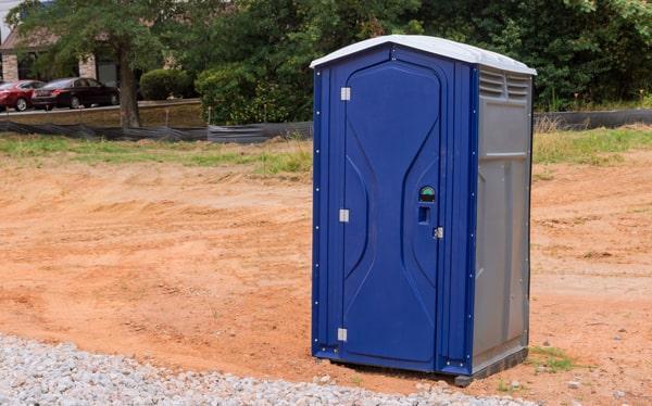 short-term portable restrooms should be serviced regularly, typically once a week